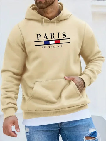 Fashionable Men’s Hoodie in Casual Street Sports Style Fleece Material - 3 / 3XL