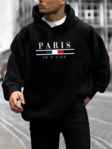 Fashionable Men’s Hoodie in Casual Street Sports Style Fleece Material - 1 / XL