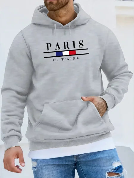 Fashionable Men’s Hoodie in Casual Street Sports Style Fleece Material