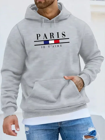 Fashionable Men’s Hoodie in Casual Street Sports Style Fleece Material