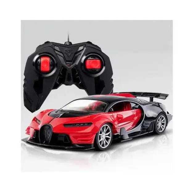 Remote-controlled red and black Bugatti Vision Gran Turismo fast RC car for thrilling races