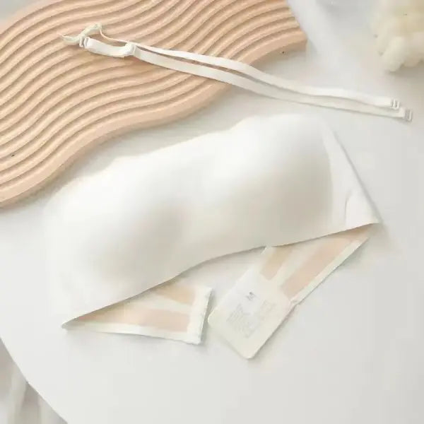 Female Sexy Lingerie Seamless Bralette Item Non Slip Push Up Style - WHITE / One Size / XL