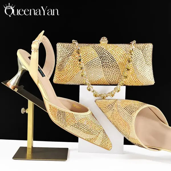 Metal Diamond Sky Blue Pumps Polyurethane Special Occasions - Gold / 41 / China Mainland