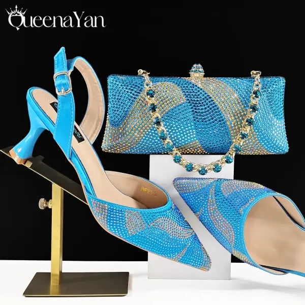 Metal Diamond Sky Blue Pumps Polyurethane Special Occasions