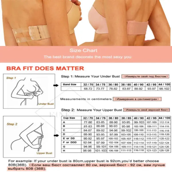 FINETOO Front Closure Sexy Push Up Bra Women Invisible Bras Underwear Lingerie For Female Brassiere Strapless Seamless