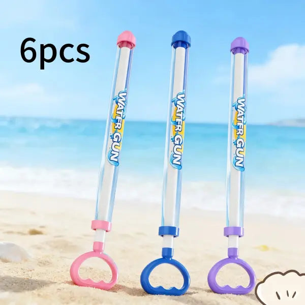 Fireworks Spray Water Pull-Back Toy Gun Summer Outdoor Splash Games - 6 pcs