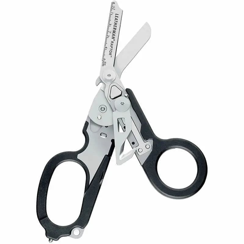 First Aid Specialist Tactical Folding Scissors - Black Silver