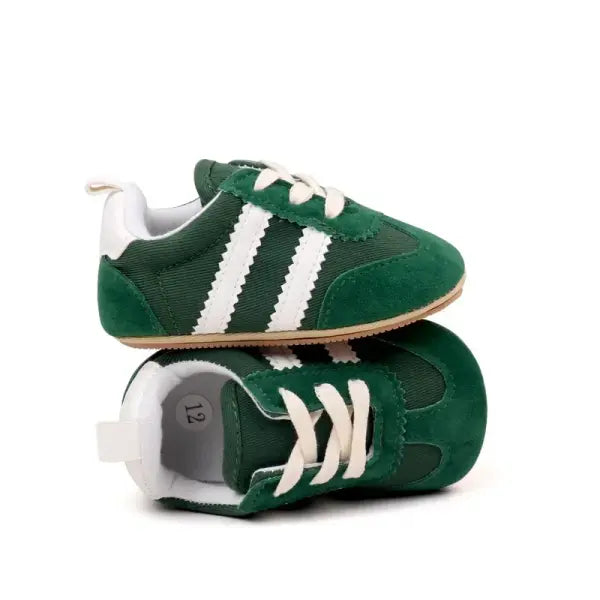 First Walkers Newborn Canvas Sneakers – Soft Sole Toddler Baby Boy Crib Shoes