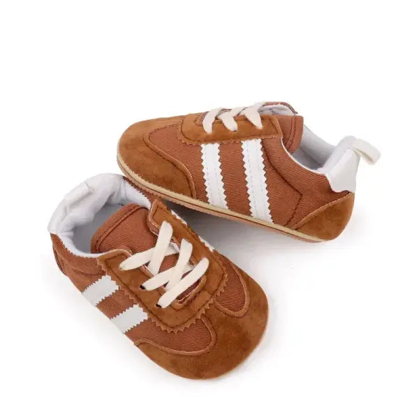 First Walkers Newborn Canvas Sneakers – Soft Sole Toddler Baby Boy Crib Shoes