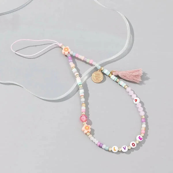 Five-Pointed Star Pendant Acrylic Mobile Phone Chain for Stylish Accessory - Himpall