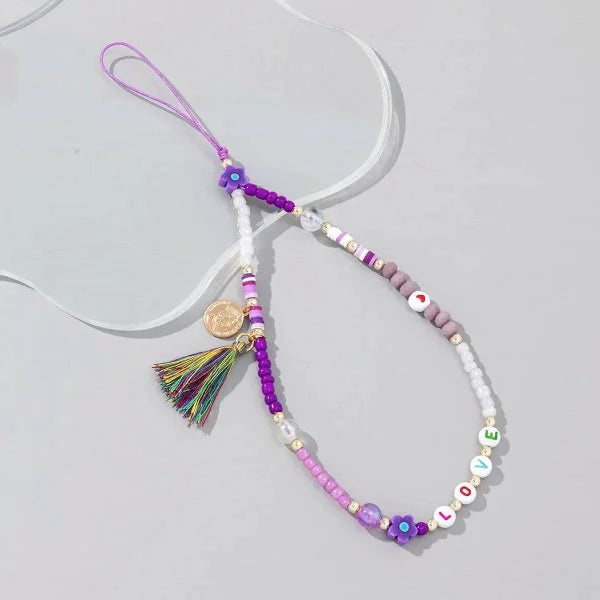 Five-Pointed Star Pendant Acrylic Mobile Phone Chain for Stylish Accessory - Himpall