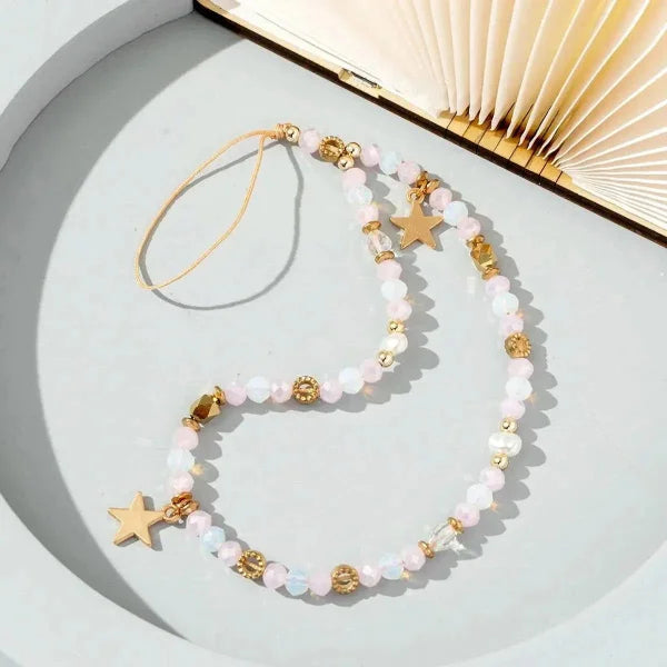 Five-Pointed Star Pendant Acrylic Mobile Phone Chain for Stylish Accessory - Himpall