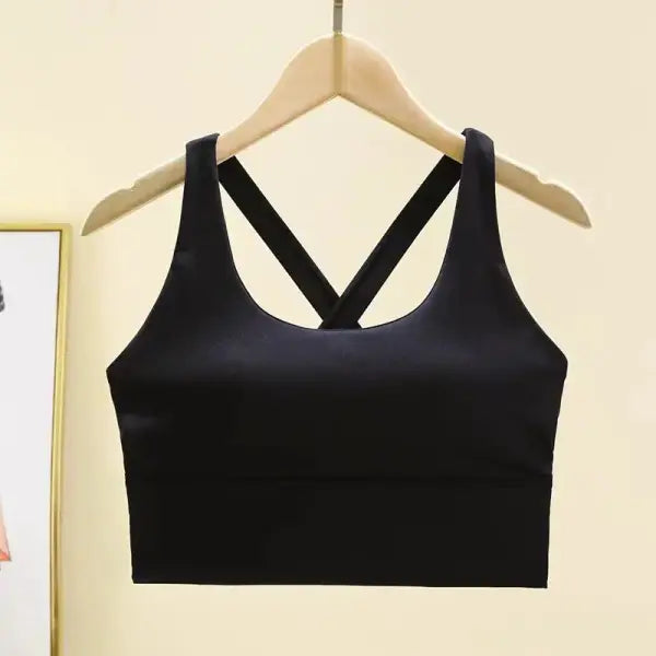 Fixed Pad Sports Bra Underwear High-strength Professional Shockproof Running Bra Gym Push Up Lingerie Yoga Fitness Bra