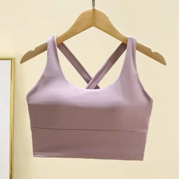 Fixed Pad Sports Bra Underwear High-strength Professional Shockproof Running Bra Gym Push Up Lingerie Yoga Fitness Bra