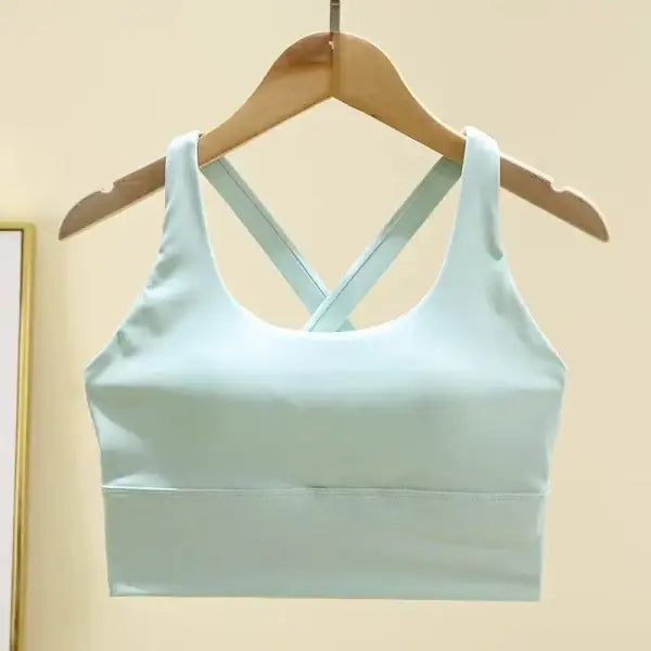 Fixed Pad Sports Bra Underwear High-strength Professional Shockproof Running Bra Gym Push Up Lingerie Yoga Fitness Bra