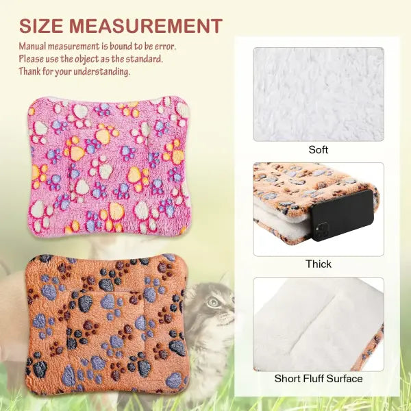 Flannel Pet Mat Dog Bed Cat Bed Thicken Sleeping Mat Dog Blanket Mat For Puppy Kitten Pet Dog Bed for Small Large Dogs