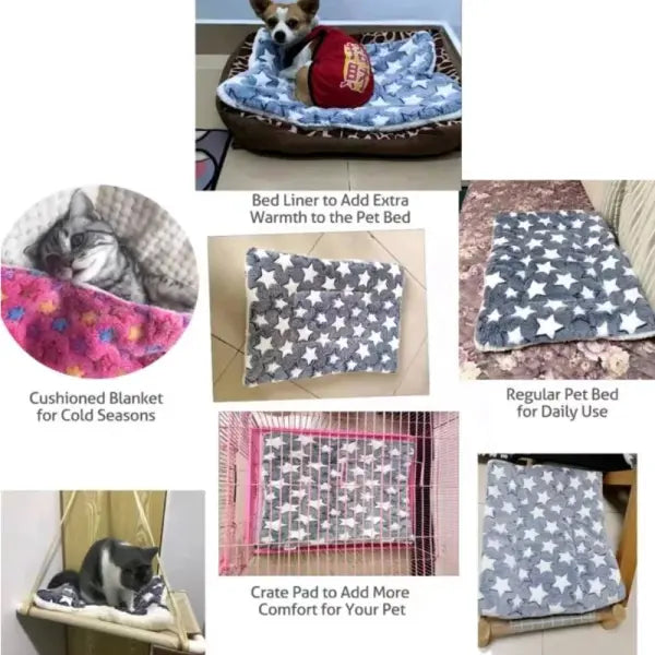 Flannel Pet Mat Dog Bed Cat Bed Thicken Sleeping Mat Dog Blanket Mat For Puppy Kitten Pet Dog Bed for Small Large Dogs
