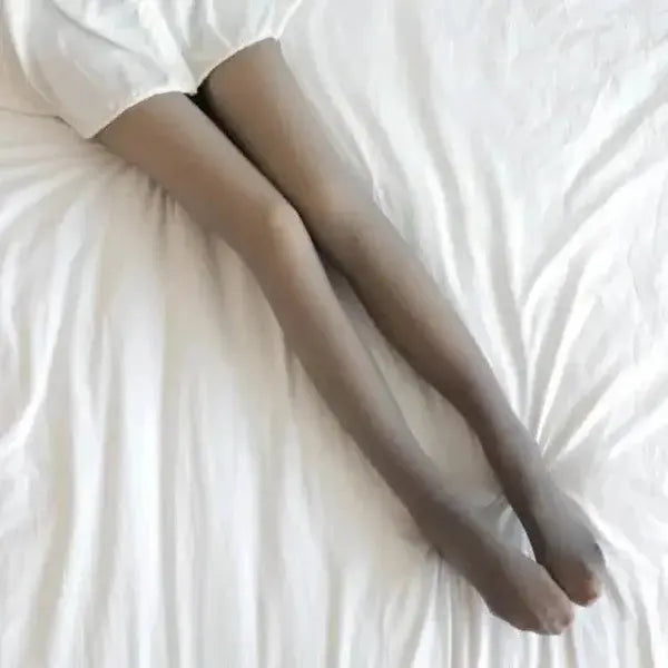 Fleece Lined Thermal Stockings for Women’s Winter Hosiery - Grey Pantyhose / 220g L(40-70kg)