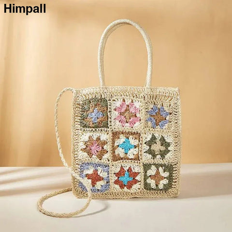 Floral Handbag – Stylish Handwoven Straw Bag for Summer