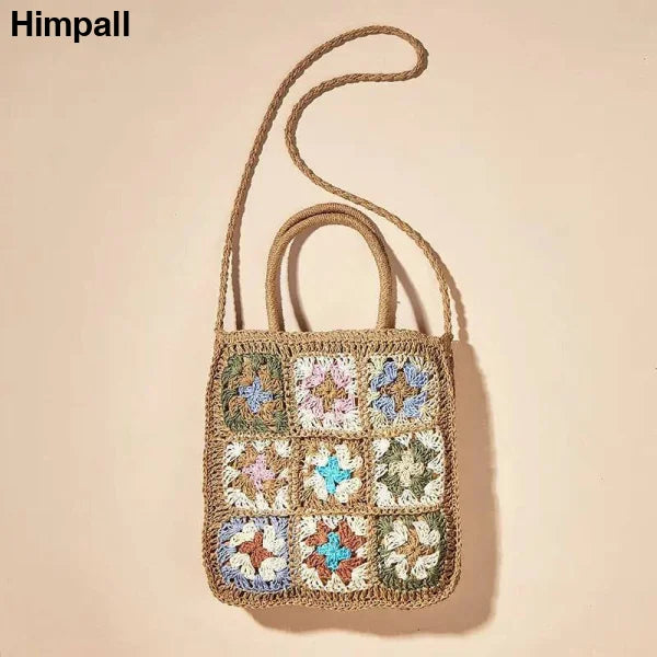 Floral Handbag – Stylish Handwoven Straw Bag for Summer