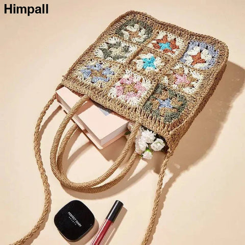 Floral Handbag – Stylish Handwoven Straw Bag for Summer