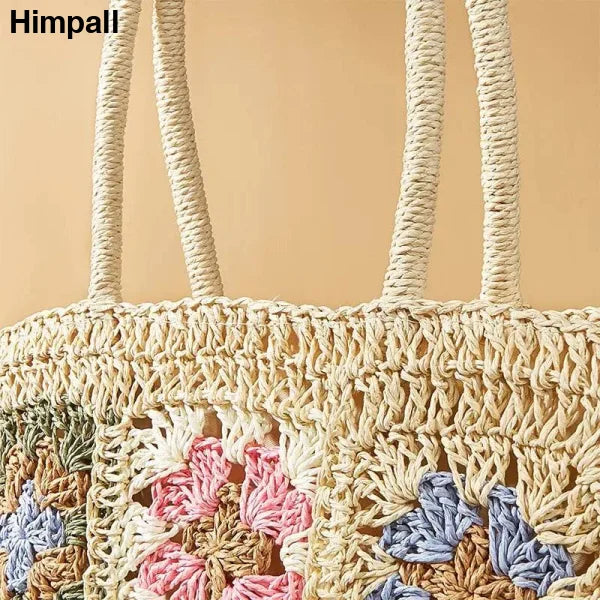 Floral Handbag – Stylish Handwoven Straw Bag for Summer