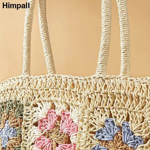 Floral Handbag – Stylish Handwoven Straw Bag for Summer