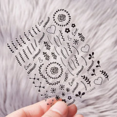 Floral Self-Adhesive Sticker for Women's Fashion and Artificial Nails - Himpall