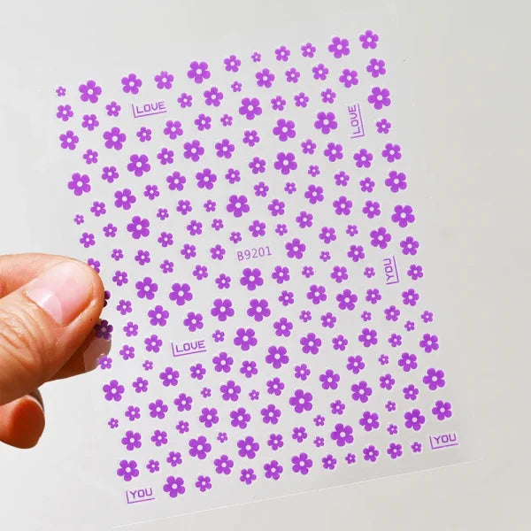 Floral Self-Adhesive Sticker for Women's Fashion and Artificial Nails - Himpall