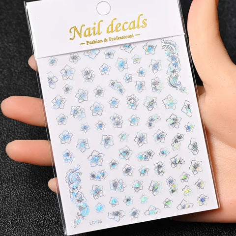 Floral Self-Adhesive Sticker for Women's Fashion and Artificial Nails - Himpall