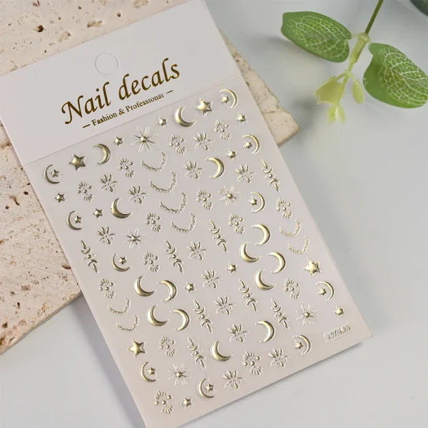 Floral Self-Adhesive Sticker for Women's Fashion and Artificial Nails - Himpall