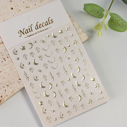 Floral Self-Adhesive Sticker for Women's Fashion and Artificial Nails - Himpall