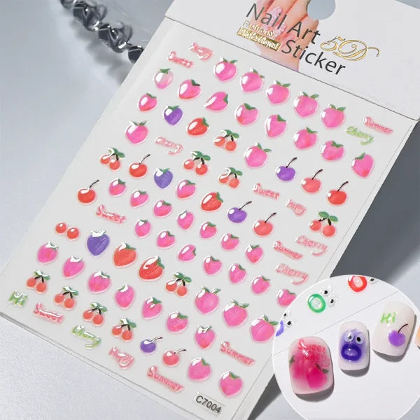 Floral Self-Adhesive Sticker for Women's Fashion and Artificial Nails - Himpall