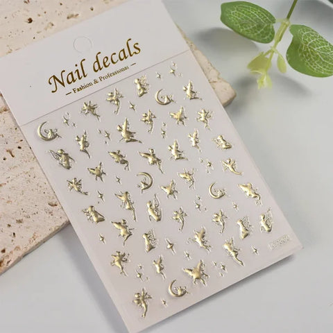 Floral Self-Adhesive Sticker for Women's Fashion and Artificial Nails - Himpall