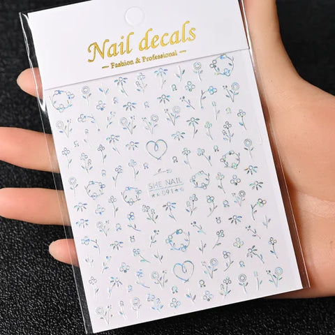 Floral Self-Adhesive Sticker for Women's Fashion and Artificial Nails - Himpall