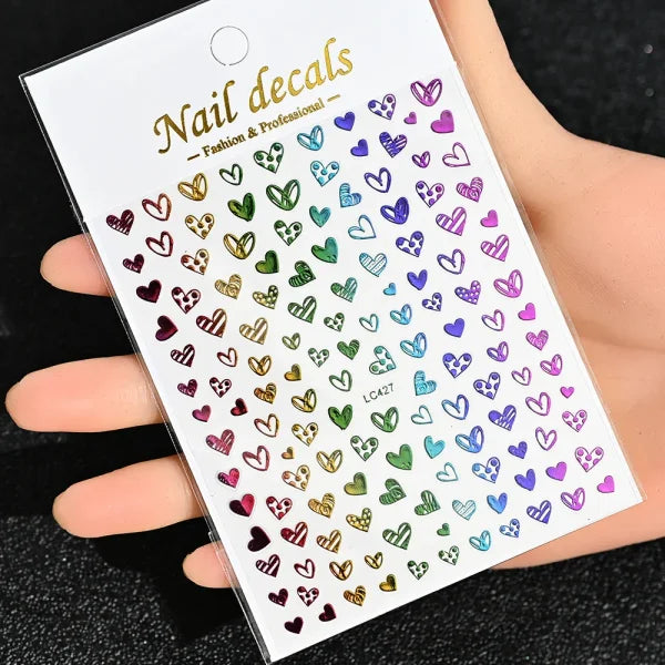 Floral Self-Adhesive Sticker for Women's Fashion and Artificial Nails - Himpall