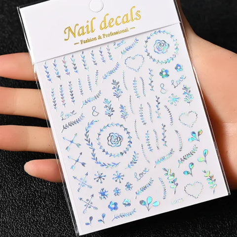 Floral Self-Adhesive Sticker for Women's Fashion and Artificial Nails - Himpall
