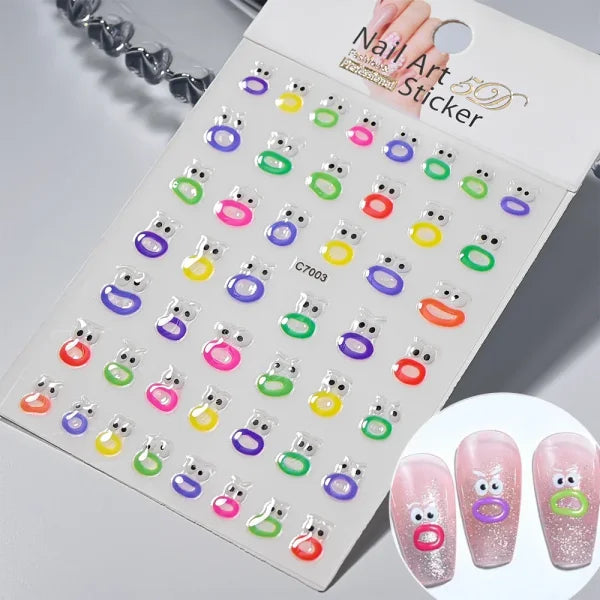 Floral Self-Adhesive Sticker for Women's Fashion and Artificial Nails - Himpall