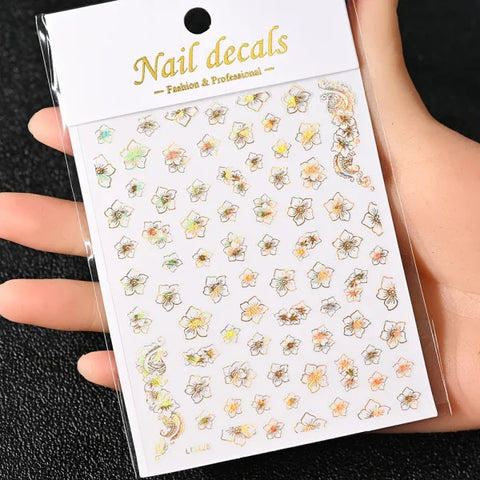 Floral Self-Adhesive Sticker for Women's Fashion and Artificial Nails - Himpall