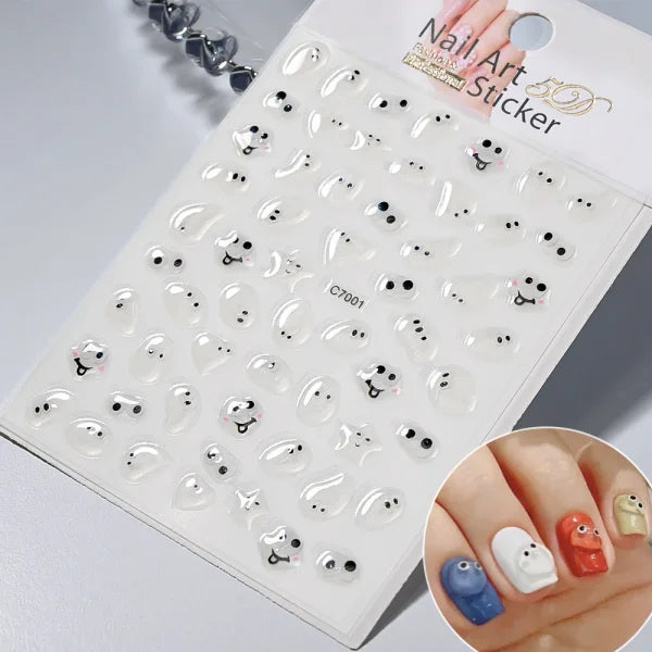 Floral Self-Adhesive Sticker for Women's Fashion and Artificial Nails - Himpall