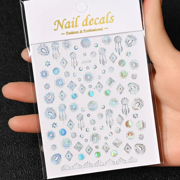 Floral Self-Adhesive Sticker for Women's Fashion and Artificial Nails - Himpall