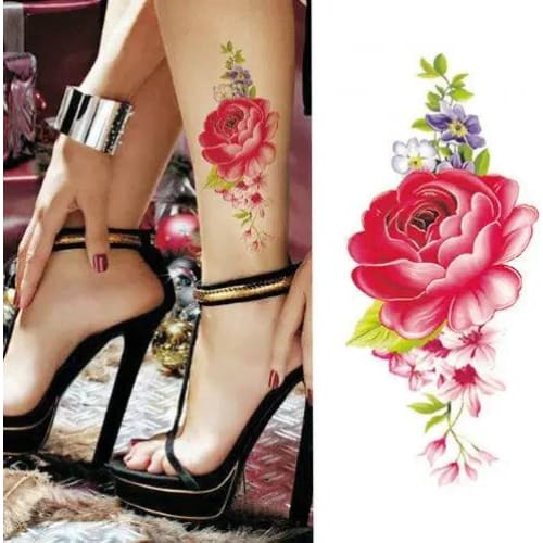 Flower tattoo sticker - 9010