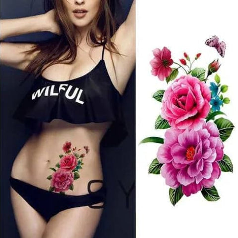 Flower tattoo sticker - 9025