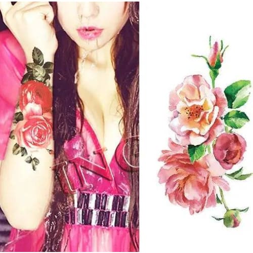 Flower tattoo sticker - 9027