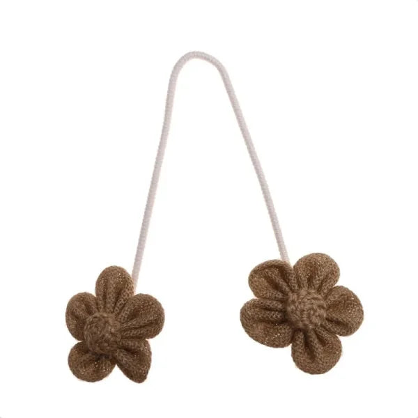 Flowers Without Punching Twisted Curtain Straps Tiebacks DIY Bag Decoration - Coffee