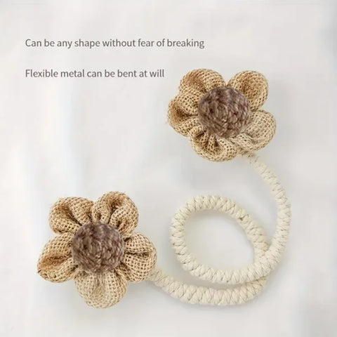 Flowers Without Punching Twisted Curtain Straps Tiebacks DIY Bag Decoration