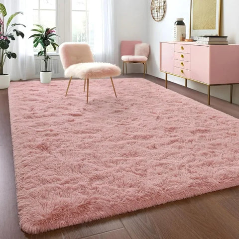 Fluffy Rugs for Bedroom – Soft Non-Slip Area Rugs for Living Room and Hardwood Floors - Color / 153x244cm 5x8ft