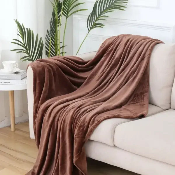 Fluffy Coral Velvet Blanket Flannel Plush Comfortable Thickened and Warm Soft Sofa Throw Blanket for Air-Conditioned
