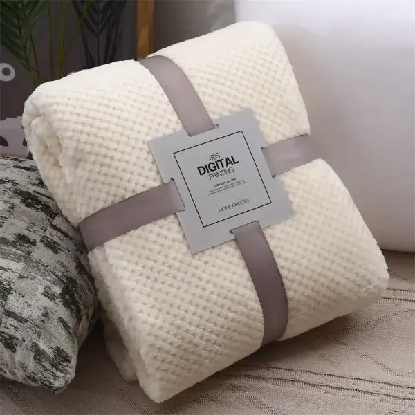 Fluffy Coral Velvet Blanket Flannel Plush Comfortable Thickened and Warm Soft Sofa Throw Blanket for Air-Conditioned