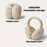 Foldable Adjustable Women’s Winter Ear Muffs – Fashionable Outdoor Ear Warmers for Cold Weather